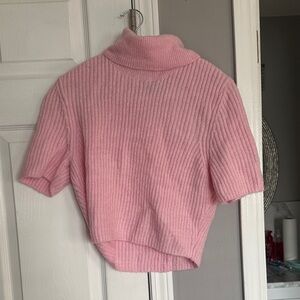 House of Harlow 1960 Pink Cowl Neck Sweater